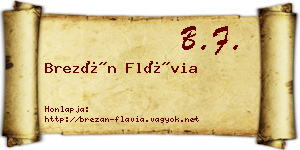 Brezán Flávia névjegykártya